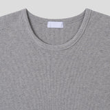 ピンズワッフルルーズフィットUネックロングスリーブ