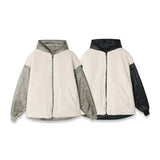 オーバーサイズ リバーシブル シェルパ パッド入り ジャンパー