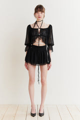 MERMAID SHEER CARDIGAN black