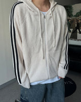 CB Track Knit Hood Zip-up (4C)