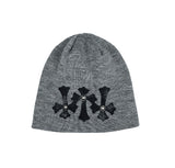 Triple cross rivet beanie