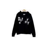 Fleece-lined patch hoodie