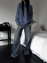 overfit angora round knit (unisex / 4color)