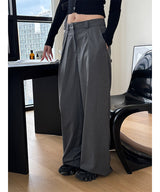 One tuck stripe wide slacks(3color)