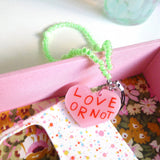 [MADE]Pink Love-Apple Green Bead Strap