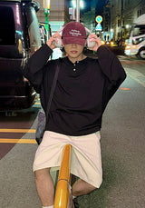 [SEMADE]  ロングスラブヘンリーネックオーバースリーブ