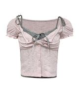 Rosa Ribbon Lace Top Cardigan