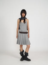 PLEATS MIDI ONE-PIECE (GREY)