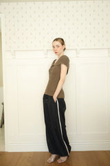  Side line track pants (navy)