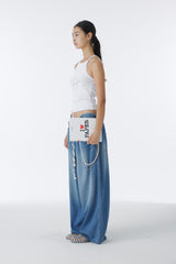 CUBIC HALTERNECK TANK TOP (WHITE)