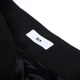 アシメトリックウェーブミニスカート (BLACK)