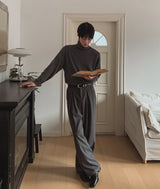 Benza Deep Pintuck Wide Slacks