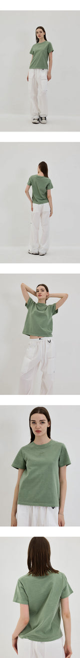 エッセンシャルピグメントTシャツ KHAKI