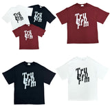 グラフィックブラッシュレタリング半袖Tシャツ