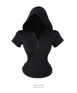 Bunny button hoodie top (4color)