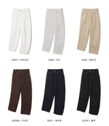 LMN ファーストコットンワイドパンツ (6 colors) - IVORY, SAND GRAY model pitting