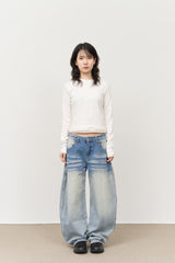 (W) フェイクドットレイヤートップ (3color)