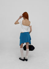 [MADE] Floven Backless Short Sleeve Top (Built-in Cap)