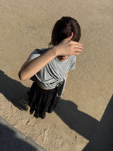 DRAPE SHIRRING T-SHIRTS