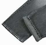 Grayish Vintage Damaged Denim Pants