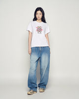 25FW WOMAN AC BEAR HEART SHORT SLEEVE WHITE