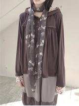 clover hood cardigan