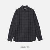 エタミーリンクルオーバーチェックシャツ (3 color)