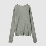 No.1168 ダメージVシンニット (3color)