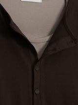 Moro Dual Layered Henley Neck Long Sleeve 4C