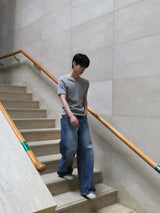 ジフ スリット ワッフル マッスルフィット ショートスリーブ Tシャツ 5C