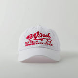 ウィンドウォッシュドコットンボールキャップ / WHITE