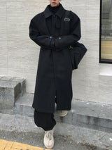 Runer Classic Balmacaan Long Coat 3C
