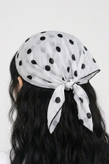 POPO POLKA DOT SCARF (WHITE, SKY 2COLORS!)