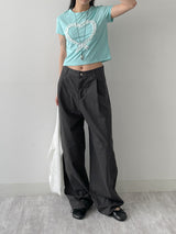 Love Lace Crop Short Sleeve T-shirt