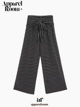 Stripe strap lace banding pants