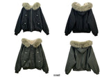 Grand Fur Hoodie Zip-Up Parka Jacket