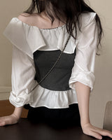 Nore frill layered blouse