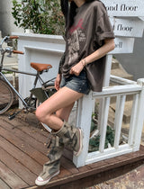 Pixie Star Rivet Denim Shorts