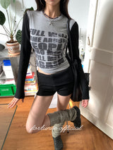 ブラックニットバンディングショートパンツ