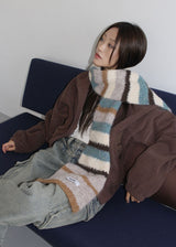 WOOL BLEND COLOR MUFFLER