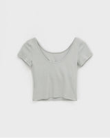 [MADE] Easy Backless Short Sleeve T-shirt With Cap