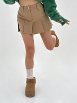 [WITH BUILT-IN SHORTS] フォーシーズン ローカンカン ミニスカート - 3 COLOR