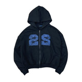 22 Hoodie Zip Up Black