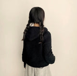 Liat Pocket Point Fluffy Fleece Hooded Zip-Up