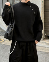Nell Line Neck Button Knit
