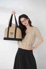 Butter Club BISCOTI Canvas Tote Bag Zipper 14 Inch Laptop Multi Colours