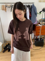 [unisex] ムートレタリングオーバー半袖Tシャツ