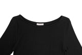 アンプボートネックピーチ長袖Tシャツ