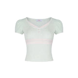 Love Scene Lace Tee - MINT