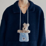 BOUCLE RABBIT KEYRING (BROWN)